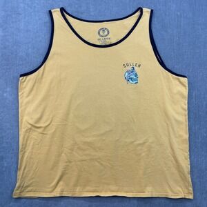 Sullen Art Collective Mens 3XL Yellow Tank Top Pinup Skull Graphic